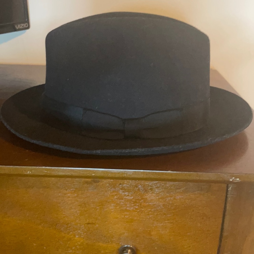 100% Black 2.5in Brim Fedora